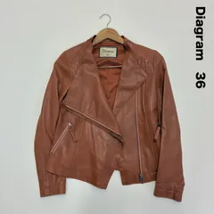 GRACE CONTINENTAL グレースコンチネンタル Diagram ダイアグラムラムライダースブルゾン 36 羊革 レザー