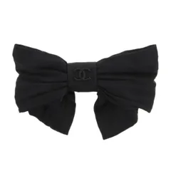 CHANEL シャネル リボン バレッタ バレッタ レディース サテン ブラック 中古