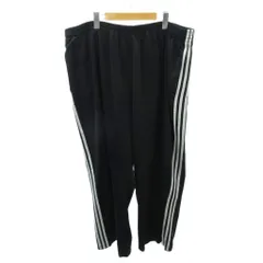 アディダス adidas トラックパンツ ジャージ ロゴ 刺繍 スリーストライプ 4XL 黒 ブラック 0113 