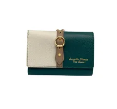 Samantha Thavasa Petit Choice サマンサタバサ プチチョイス バイカラー フロントベルト 口金折財布 中古 D4