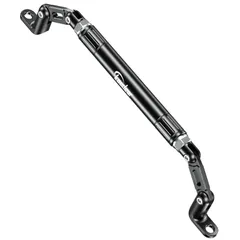 Kaedear(カエディア) バイク ミラーマウント クランプバー マルチバー ミラーブレース バイク用 原付 スクーター オートバイ ダブルウィッシュミラーバー KDR-HB6 (ブラック)