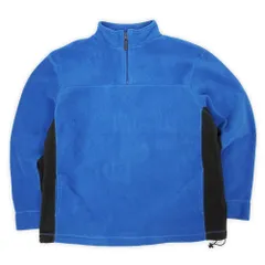 オールドギャップ OLD GAP 00s 2000年代 ハーフジップ フリースプルオーバー バイカラー J.CREW バナリパ USA ヴィンテージ アメリカ 古着 メンズ コート ジャケット ブルー チャコール XXL【中古】