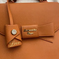 Samantha Vega サマンサベガ ハンドバッグ ショルダー付 茶