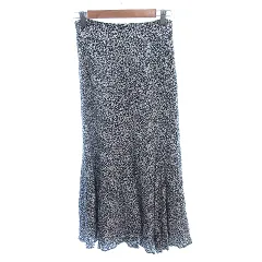 フレイアイディー FRAY I.D マーメイドスカート タイト フレア マキシ ロング 総柄 1 L 黒 ブラック /AU