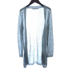 セオリーリュクス theory luxe ニット カーディガン トッパー 麻 リネン 長袖 38 M グレー /AU