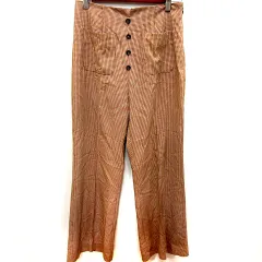 スピック&スパン Spick&Span U by パンツ スラックス 総柄 36 茶 ブラウン /RT