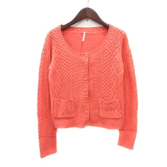 ギャミヌリィ gaminerie カーディガン ニット ケーブル M オレンジ /MN