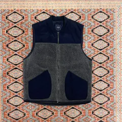 ギャップ ネイビー フリース ベスト メンズL