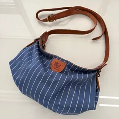 IL BISONTE イルビゾンテ　レザー×キャンバス　ショルダーバッグ　ミニショルダー　斜め掛けバッグ