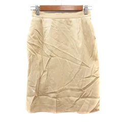 コムサデモード COMME CA DU MODE タイトスカート ひざ丈 M イエローベージュ /MN