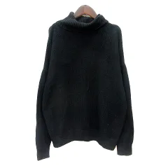 ルイス Lui's ニット セーター オフタートル 長袖 S 黒 ブラック /MN