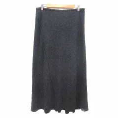 コムサイズム COMME CA ISM フレアスカート ロング マキシ L チャコールグレー /YK