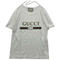 4016【激レア・美品】イタリア製 グッチ ダメージ加工＆両面ロゴ T