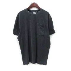 プーマ PUMA Tシャツ カットソー 半袖 パイル地 XL チャコールグレー /YI