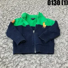 ポロ ラルフローレン キッズ ニット ジップアップ カーディガン