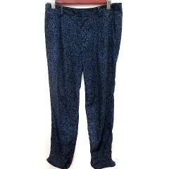 ユナイテッドアローズ UNITED ARROWS テーパードパンツ 総柄 36 紺 ネイビー /RT