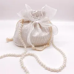 【訳あり】浴衣バッグ ショルダーバッグ 巾着 結婚式 パーティー リボン 旅行