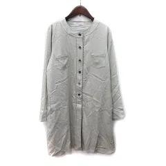 コルディア CORDIER ノーカラーコート シングル レース 42 XL ベージュ /YI