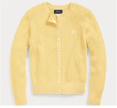 ポロ ラルフローレン ガールズ カーディガン L バタークリーム ライトイエロー