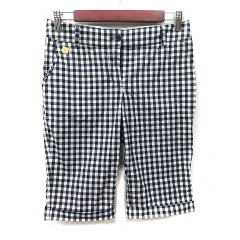 トミーヒルフィガー TOMMY HILFIGER ハーフパンツ ショート ギンガムチェック 2 M 黒 ブラック /YI
