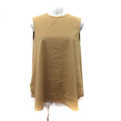 ブラーミン BRAHMIN シャツ ブラウス ノースリーブ 38 M 黄土色 /YI