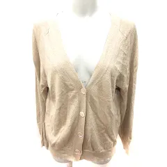 フレームワーク Framework カーディガン ニット 長袖 麻 リネン ベージュ /RT