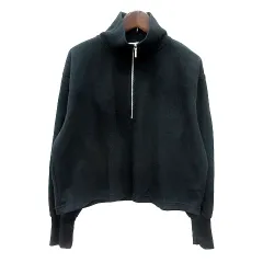 アーバンリサーチ URBAN RESEARCH ITEMS カットソー ハイネック 長袖 ハーフジップ F 黒 ブラック /MN