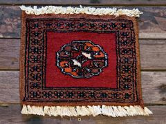 RAGB146 ヴィンテージ ミニラグ トライバルラグ 絨毯 29cm×24.5cm