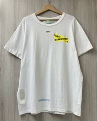 34【特別価格】OFF-WHITE ファイヤーテープTシャツ S（実寸L相当