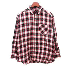 アーバンリサーチ URBAN RESEARCH ITEMS シャツ チェック 長袖 M 赤 レッド 黒 ブラック /MN