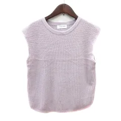スナイデル SNIDEL HOME ニット セーター ノースリーブ ONE M 赤紫 ラベンダー /MN