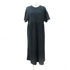 フリークスストア FREAKS STORE Tシャツワンピース マキシ 半袖 M 黒 ブラック /YI