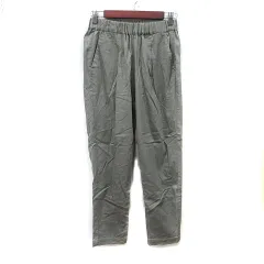 アーバンリサーチ ドアーズ URBAN RESEARCH DOORS テーパードパンツ 麻混 リネン混 S 緑 カーキ /YI