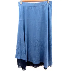 プラステ PLST スカート フレア ロング 2 青 ブルー /RT