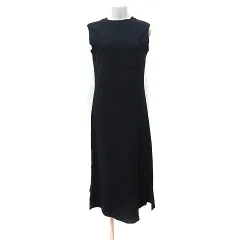 プラステ PLST ワンピース ロング ノースリーブ M 黒 ブラック /YI