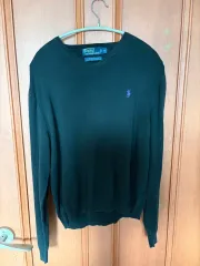 ポロラルフローレン ブラック Vネック ニット (XL)