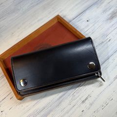 トラッカーウォレット ロング 3層】 ブライドルレザー ゴールド