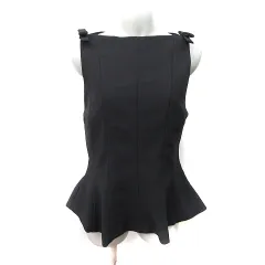 ザラ ZARA ブラウス プルオーバー ノースリーブ 黒 ブラック /YI