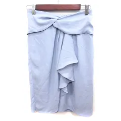 ジャスグリッティー JUSGLITTY スカート タイト ひざ丈 2 青 ブルー /RT