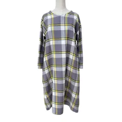 古着 スタジオクリップ チェック柄 コットンボイル ワンピース クリーニング済み レディース フリーサイズ