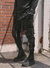 ブラック カーゴ ジョガーパンツ