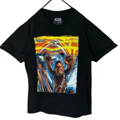 M スターウォーズ キャラクター キャラT 映画 ビッグプリント  ブラック 黒 Tシャツ レディース ユニセックス メンズ 古着 半袖 CHM