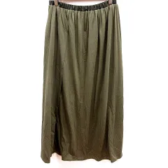 プラステ PLST スカート フレア ロング M カーキ /RT