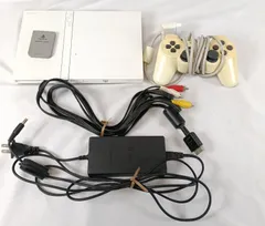 中古　動作確認済み　PlayStation 2（プレイステーション2）薄型 本体 セット SCPH-75000 ホワイト メモリーカード付き