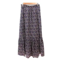 N.Natural Beauty Basic N.ナチュラルビューティーベーシック ギャザースカート マキシ ロング 花柄 M 紺 ネイビー /MN