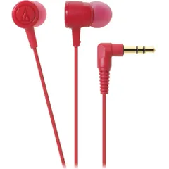 オーディオテクニカ audio-technica イヤホン インナーイヤーヘッドホン 耳栓型 カナル型イヤホン レッド ATH-CKL220 RD