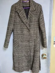 CHECK パータン ロング コート レディース