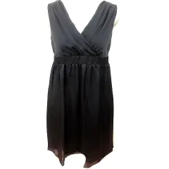 ドゥ ファミリー DO FAMILY ワンピース Aライン ロング ノースリーブ M 黒 ブラック /RT