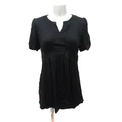 23区 オンワード樫山 チュニック 半袖 44 XXL 黒 ブラック /YI