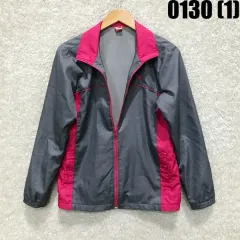 PUMA プーマ ウィンドブレーカー グレー/ピンク レディース m